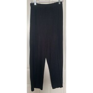 Vintage San Remo By Laura Knits Pleated Pants Black Acrylic Women’s Size Medium